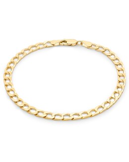 Gents 9 Carat Gold Square Curb Bracelet
