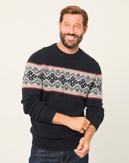 FatFace Snowflake Christmas Jumper - Image