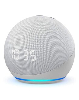 Amazon Echo Dot (4th Gen), Smart Speaker with Clock and Alexa - Glacier White