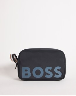 BOSS Navy Logo Washbag