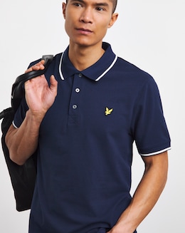 Lyle &amp; Scott Short Sleeve Tipped Polo - Navy
