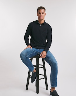 Tommy Hilfiger Navy Long Sleeve 1985 Regular Fit Polo