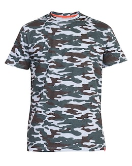 D555 GASTON Camouflage Print T-Shirt-Storm