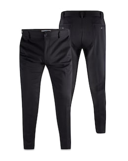 D555 YARMOUTH Four Way Stretch Black Trouser With Flexible Waistband