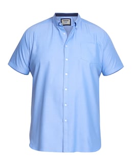 D555 James-SKY BLUE Basic Oxford Short Sleeve Shirt