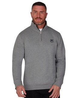 Raging Bull Classic Quarter Zip Grey Marl