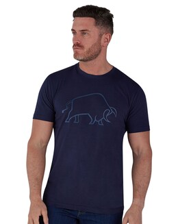Raging Bull - High Build Bull T-Shirt - Navy