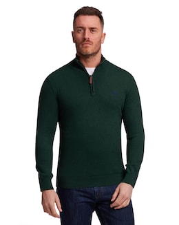 Raging Bull Classic Quarter Zip Knit Forest