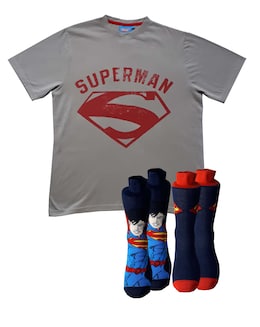 Superman T-Shirt &amp; 2pk Socks