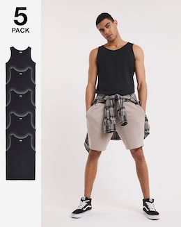 5 Pk Pure Cotton Vests