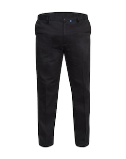 D555 Bruno Stretch Black Chino Pant With Xtenda Waist