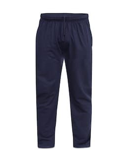 D555 Rory Lightweight Cotton Jogging Bottom With Open Hem &amp; Zipper Pockets Navy