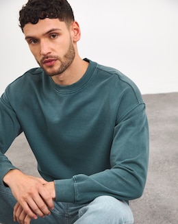 Relaxed Fit Garment Dyed Crew Neck Sweat