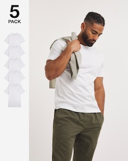 Pack of Five Crew Neck T-Shirts