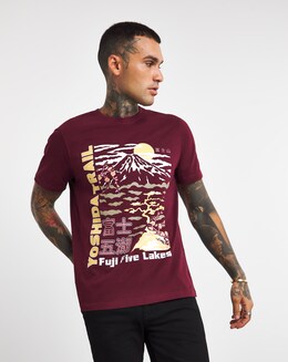 Mount Fuji Print Graphic T-shirt