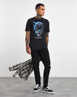 Panther Print Graphic T-shirt