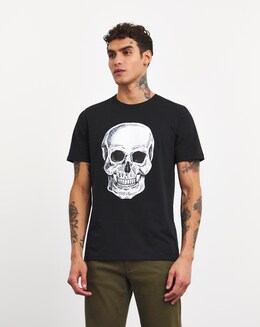 Skull Print Graphic T-shirt