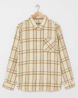 Long Sleeve Checked Flannel Shirt - Image