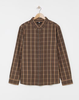 Long Sleeve Button Checked Shirt - Image