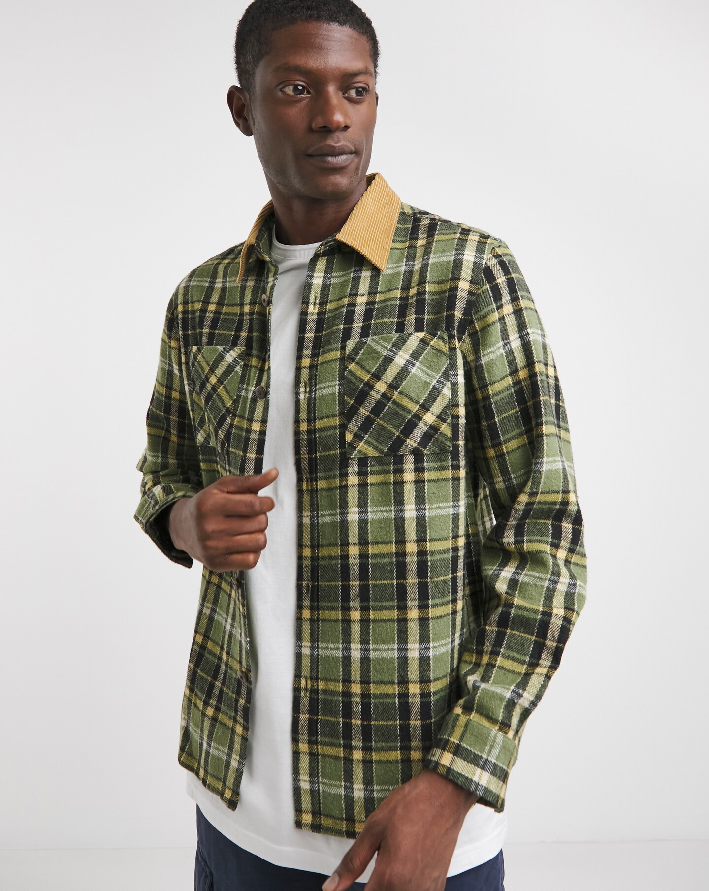 Men s Casual Shirts Print Check Flannel Shirts Jacamo