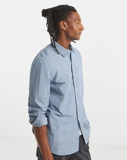 Long Sleeve Poplin Stripe Shirt - Image