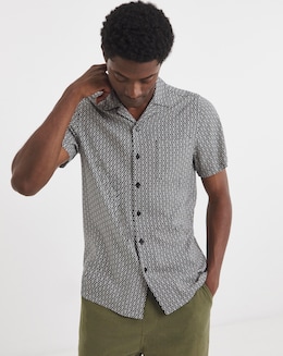 Geo Print Revere Collar Shirt