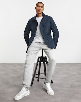 Navy Quilted Jacket