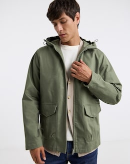 Cotton Peached Hooded Jacket