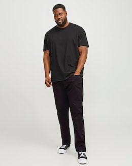Jack &amp; Jones Straight Fit Tim Jeans in Black