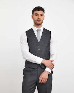Charcoal Regular Fit Stretch Waistcoat