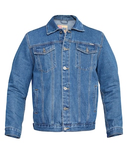 D555 Big &amp; Tall Duke Trucker Style Western Denim Jacket - Blue