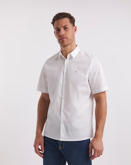 Calvin Klein White Stretch Poplin Shirt