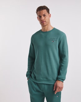 Tommy Hilfiger Green Waffle Lounge Top