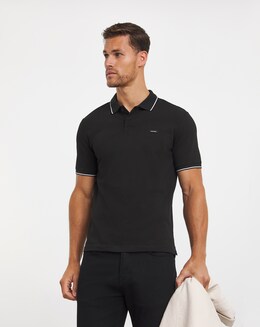 Clavin Klein Black Stretch Slim Polo