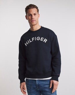 Tommy Hilfiger Navy Logo Crew Sweat