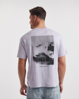 Calvin Klein Lilac Back Print Cloud Tee