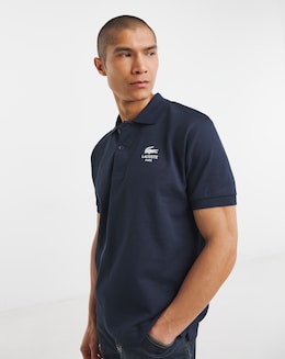Lacoste Short Sleeve Croc Logo Polo - Navy