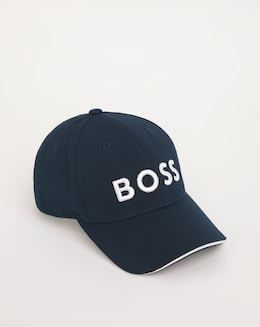 BOSS Large Embroided Logo Blue Cap