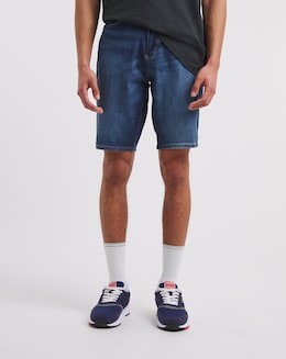 Lee Mens Extreme Motion Denim Short - Mid Wash