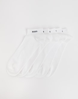 BOSS 5 Pack White Trainer Socks