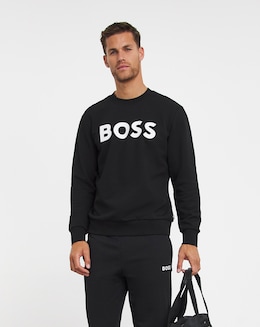 BOSS Relaxed Fit Black Logo Sweat