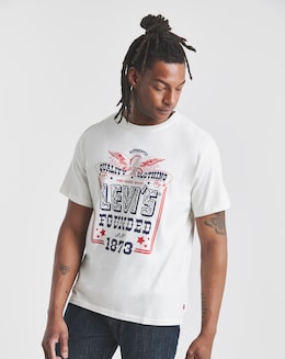 Levi's Short Sleeve Relaxed Fit Graphic T-Shirt - Natural