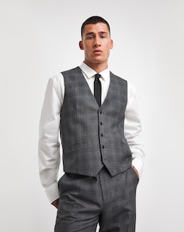 Prince of Wales Charcoal Waistcoat Reg