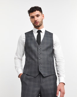 Regular Fit Check Suit Waistcoat