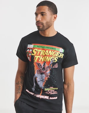 Stranger Things Graphic T-Shirt - Black - Image 1