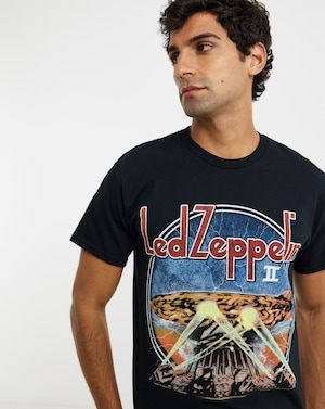 Led Zepplin Graphic Band T-Shirt - Black - Image 1