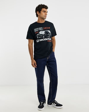 Honda Car Graphic T-Shirt - Black - Image 2