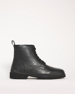 Milled Leather Lace Up Boot