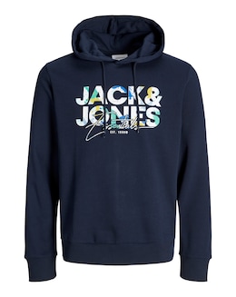 Jack &amp; Jones Geplas Sweat Hood - Sky