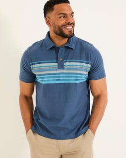 FatFace Perranporth Short Sleeve Polo - Teal